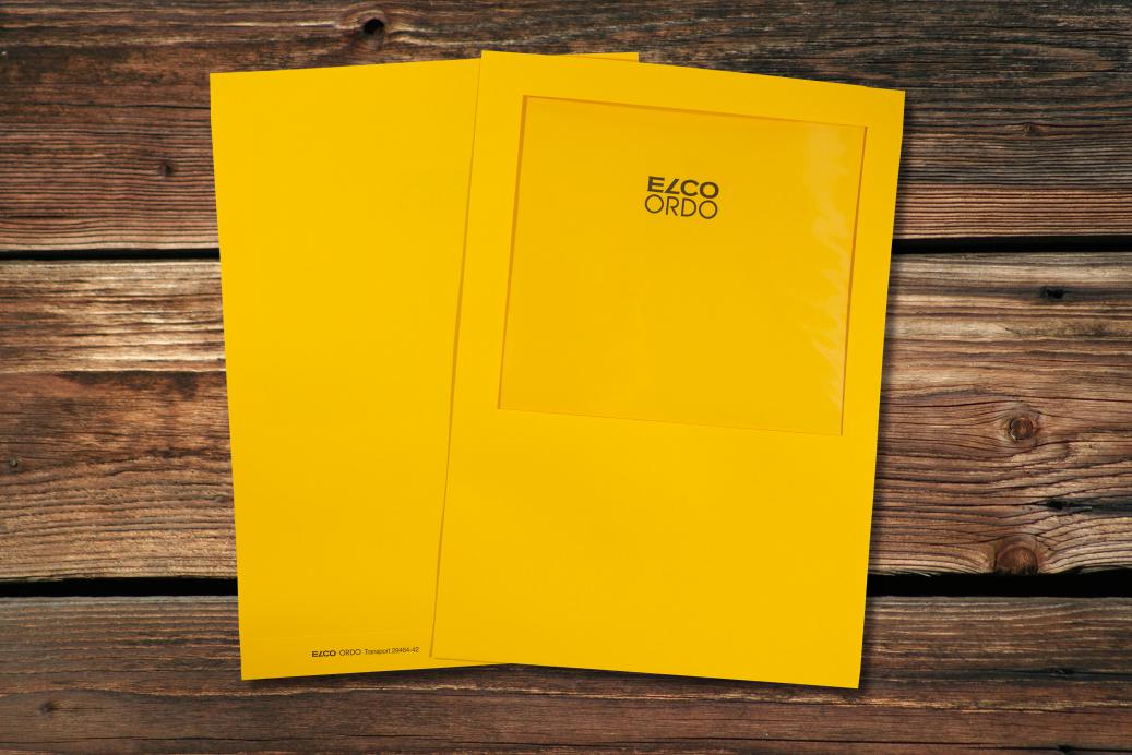 Odnungsmappen mit Sichtfenster 220x310 mm Goldgelb 120 g/qm